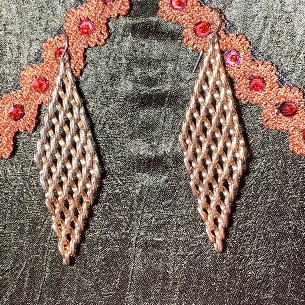 Gold Chain Link Chandelier Earrings